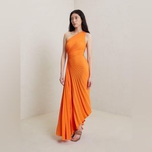 A.L.C. One-Shoulder Orange Dress